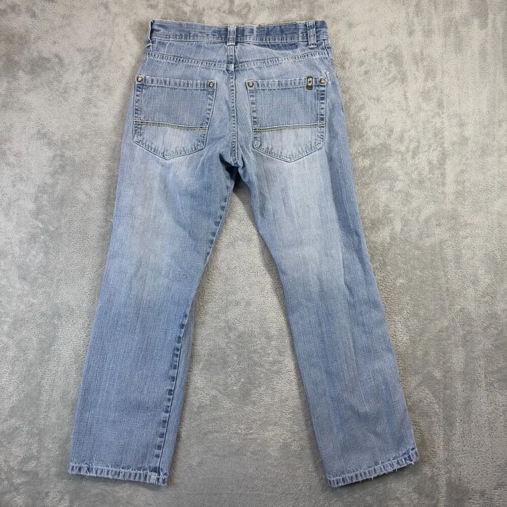 Vintage Southpole Jeans Mens 29x30 Blue Medium Wash Y2K Distressed Skater Cotton